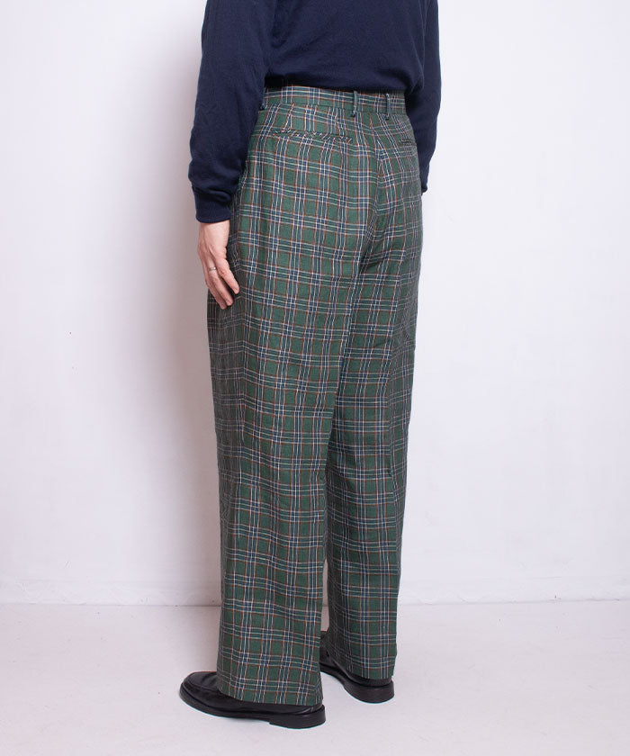 【NEAT】LINEN H CHECK WIDE TYPE 1 / ニート リネン チェック ワイドタイプ1 2024SS