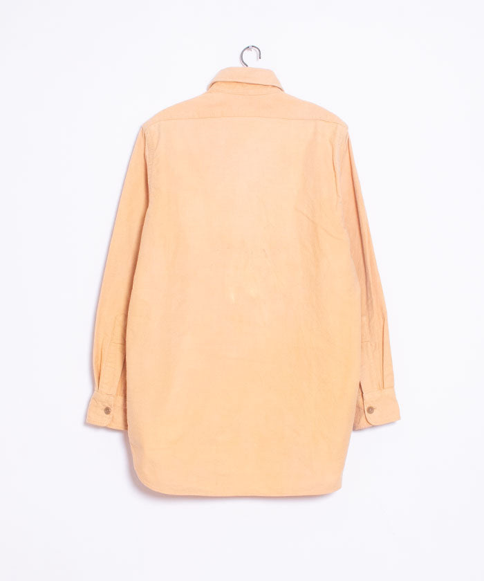 1960's L.L.BEAN CHAMOIS SHIRT - YELLOW BEIGE / 60s アメリカ製 エルエルビーン シャモアシャツ ビンテージ 筆記体タグ