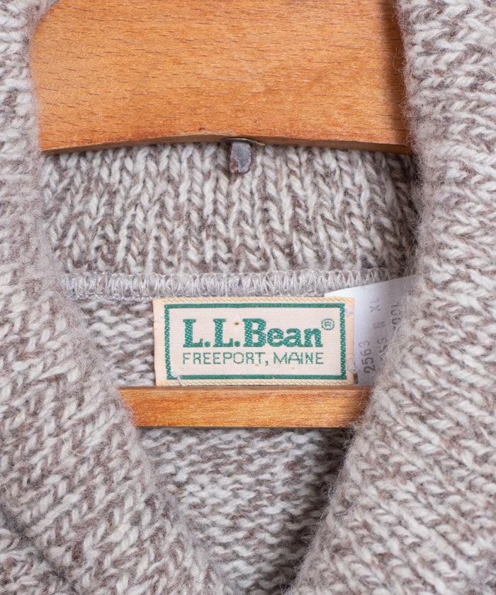 1970 년대 L.L.Bean 숄 칼라 니트 스웨터