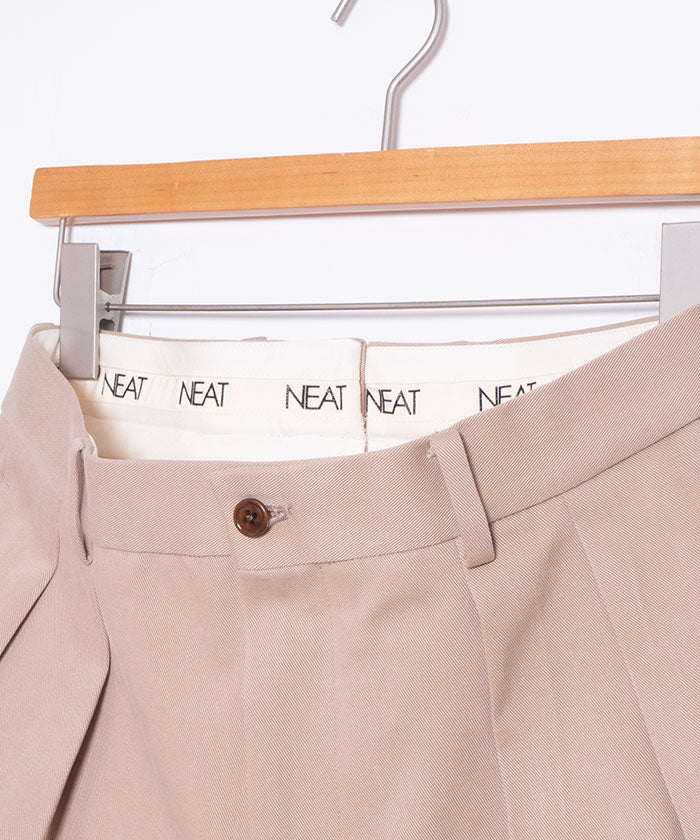 【NEAT】2024SS THREE TIMES NIDOM NEAT CHINO SHORTS - BEIGE / ニート スリータイムズ ニドム ニートチノショーツ