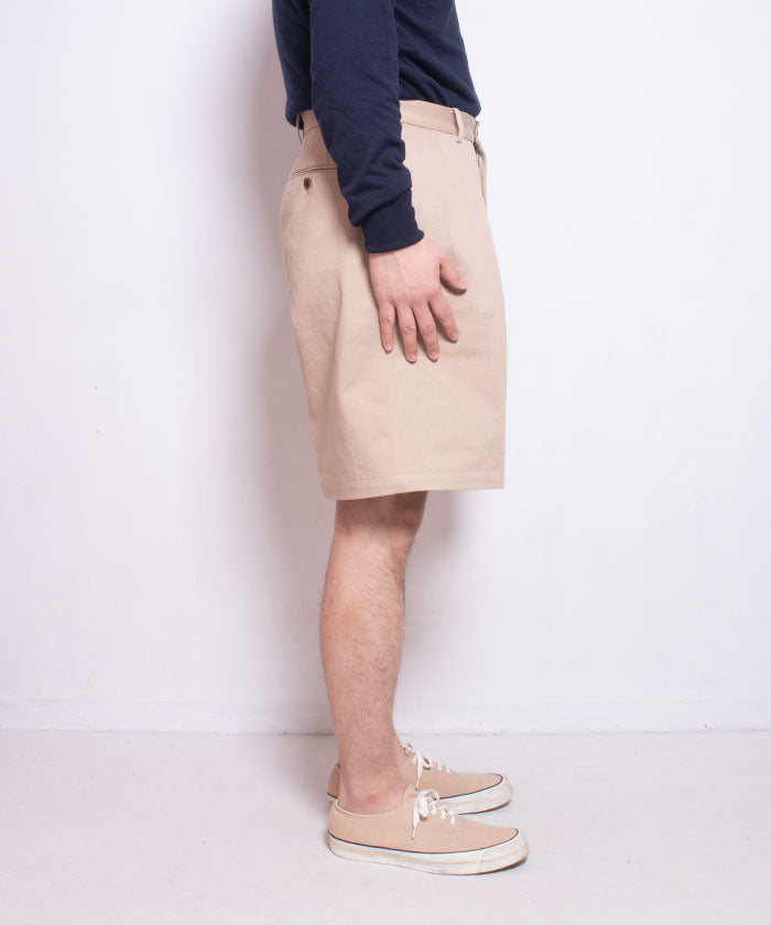 【NEAT】2024SS THREE TIMES NIDOM NEAT CHINO SHORTS - BEIGE / ニート スリータイムズ ニドム ニートチノショーツ