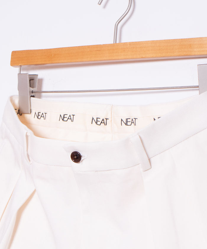 【NEAT】2024SS THREE TIMES NIDOM NEAT CHINO SHORTS - IVORY / ニート スリータイムズ ニドム ニートチノショーツ