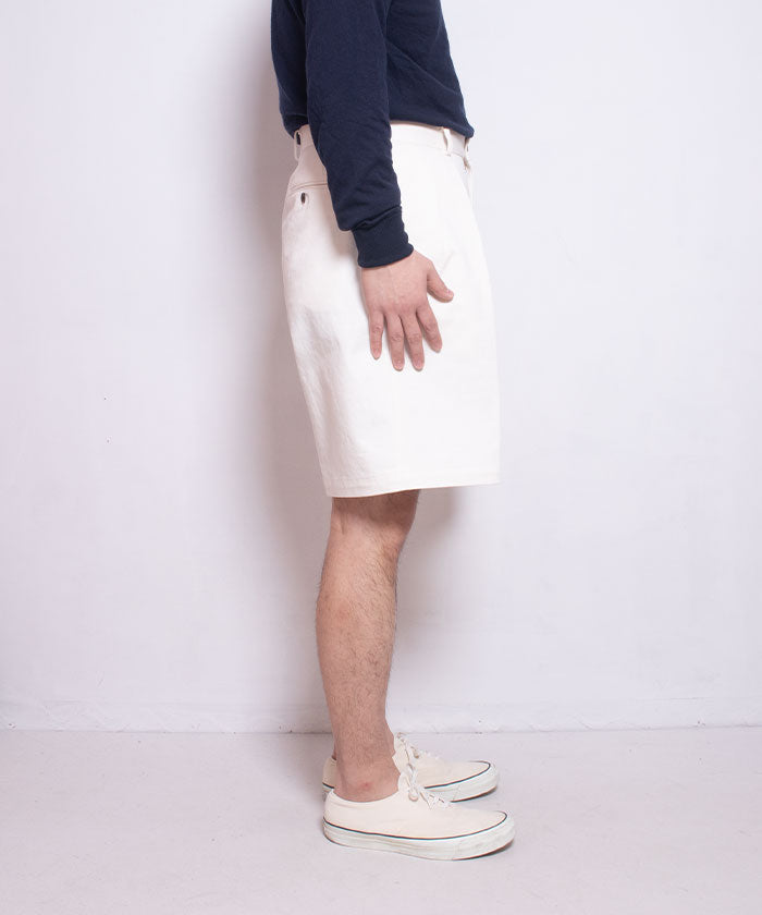 【NEAT】2024SS THREE TIMES NIDOM NEAT CHINO SHORTS - IVORY / ニート スリータイムズ ニドム ニートチノショーツ