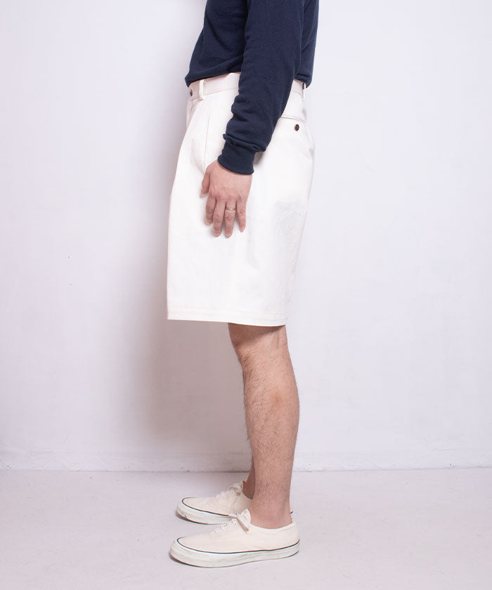 【NEAT】2024SS THREE TIMES NIDOM NEAT CHINO SHORTS - IVORY / ニート スリータイムズ ニドム ニートチノショーツ