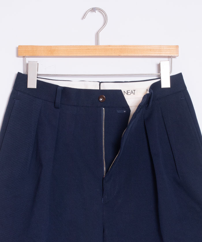 【NEAT】2024SS THREE TIMES NIDOM NEAT CHINO SHORTS - NAVY / ニート スリータイムズ ニドム ニートチノショーツ