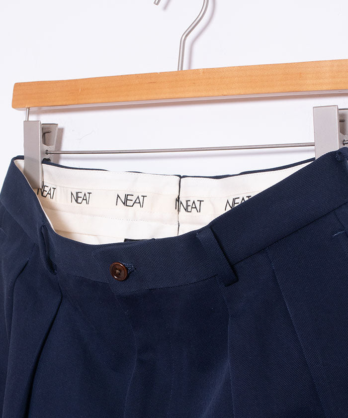 【NEAT】2024SS THREE TIMES NIDOM NEAT CHINO SHORTS - NAVY / ニート スリータイムズ ニドム ニートチノショーツ