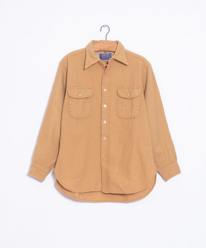 1970’s PENDLETON WOOL SHIRT - YELLOW BEIGE / 70s アメリカ製 ペンドルトン ウールシャツ ベージュ