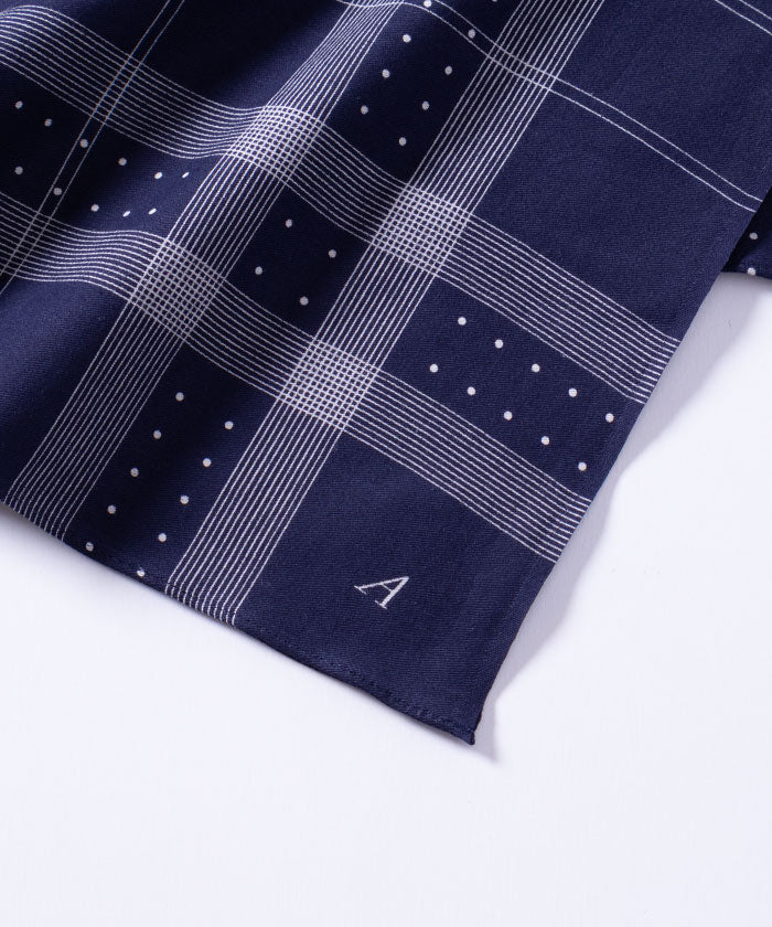 ANATOMICA】SATIN SCARF STRIPE DOT - NAVY / アナトミカ サテンスカーフ ストライプ ドット – ARZACH  KAMAKURA