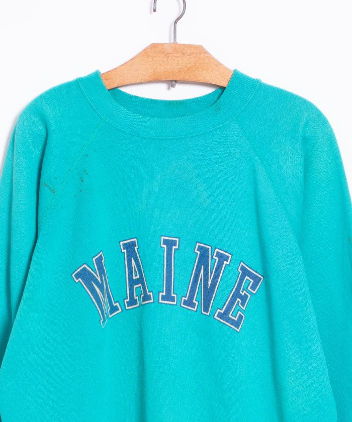 1980's HANES RAGLAN SWEAT MAINE MADE IN USA / アメリカ製 ヘインズ ラグランスウェット