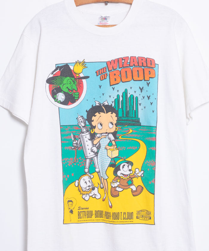 1990's FRUIT OF THE ROOM TEE BETTY BOOP & WIZARD OF OZ MADE IN USA / アメリカ製  フルーツ オブ ザ ルーム ベティ・ブープ & オズの魔法使い コラボレーションデザイン Tシャツ – ARZACH KAMAKURA