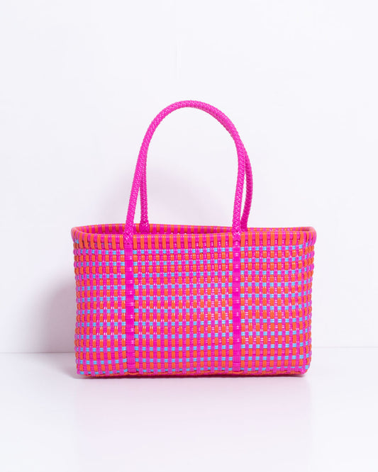 【Diminutivo】TSUKIJI TOTES GINGHAM CHECK - PINK MIX / ディミヌティーボ メルカドバッグ