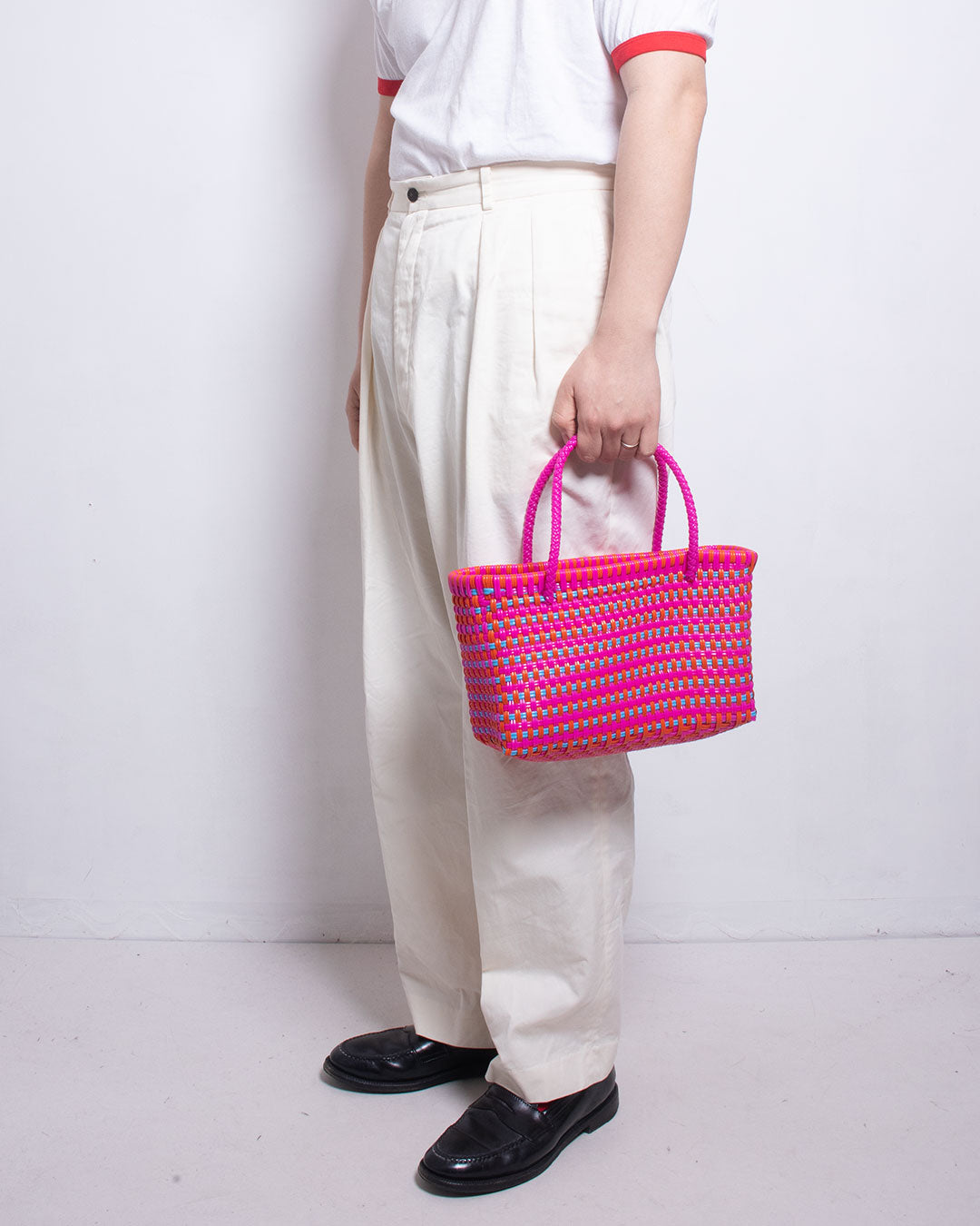 【Diminutivo】TSUKIJI TOTES GINGHAM CHECK - PINK MIX / ディミヌティーボ メルカドバッグ