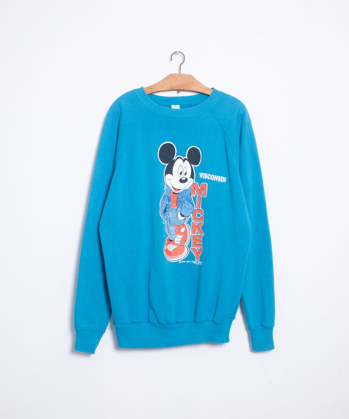 1980's Velva sheen RAGLAN SWEAT MICKY MOUSE MADE IN USA / アメリカ製 ベルバシーン ラグランスウェット ミッキーマウス