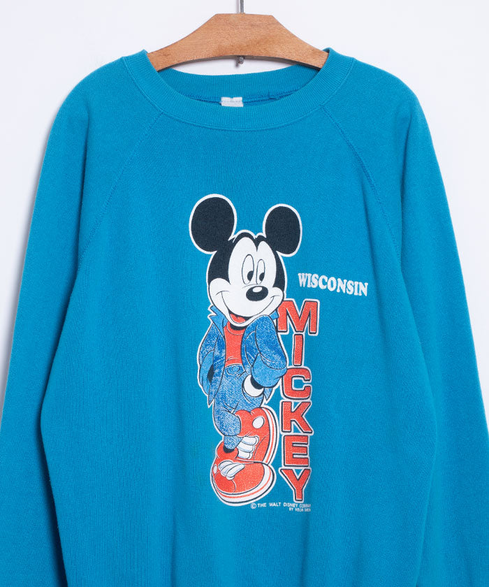 1980's Velva sheen RAGLAN SWEAT MICKY MOUSE MADE IN USA / アメリカ製 ベルバシーン ラグランスウェット ミッキーマウス ディズニー