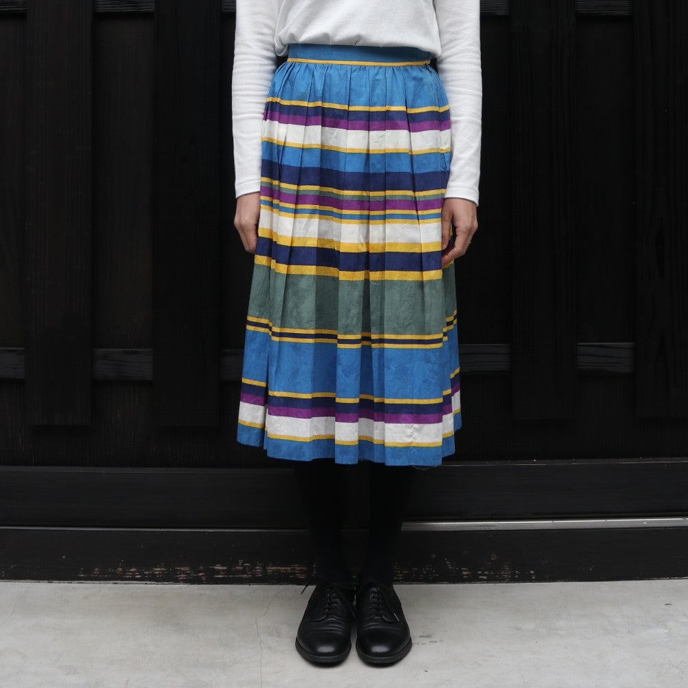 VINTAGE ALAN AUSTIN MULTI BORDER SKIRT（ビンテージ フランス製 マルチボーダースカート）