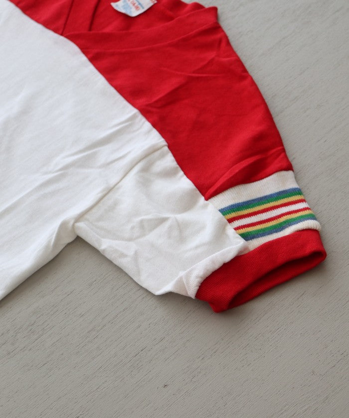 1980’s CHAMPION VNECK TEE FOR KIDS - RED / ビンテージ チャンピオン VネックTシャツ トリコタグ アメリカ製 キッズサイズ