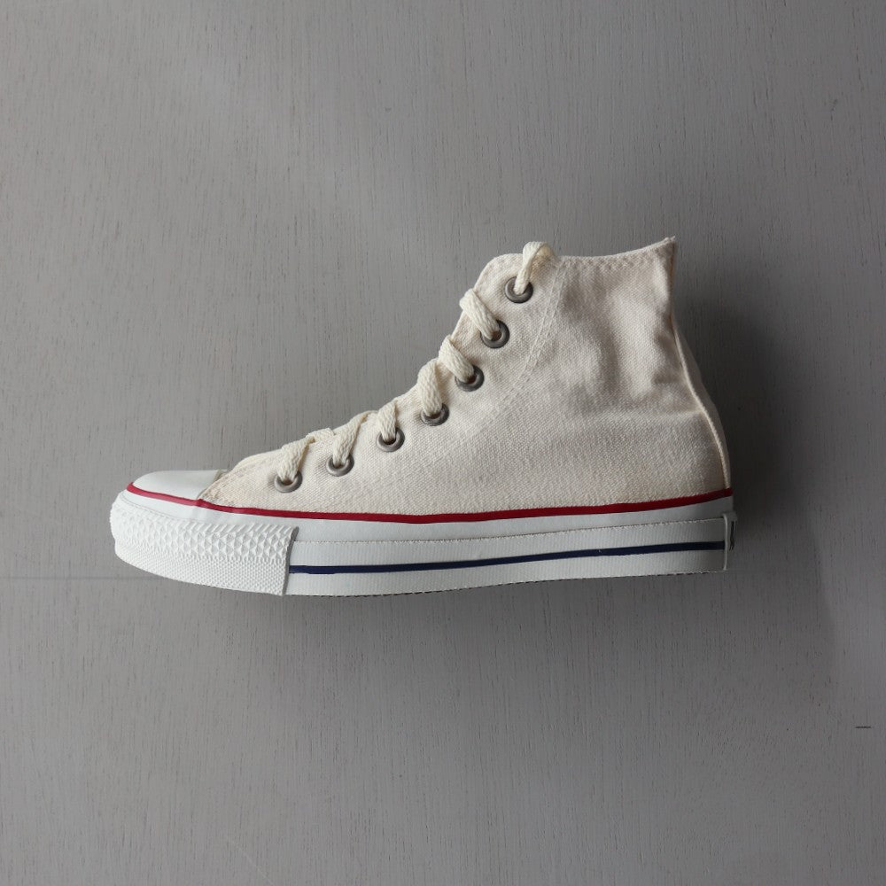 1980’s CONVERSE ALLSTAR HICUT SNEAKER DEADSTOCK - NATURAL / アメリカ製 コンバースオールスター ハイカット 銀箱