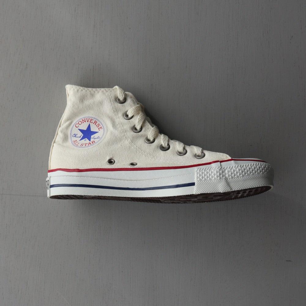 1980’s CONVERSE ALLSTAR HICUT SNEAKER DEADSTOCK - NATURAL / アメリカ製 コンバースオールスター ハイカット 銀箱